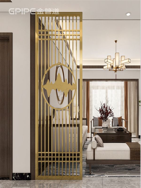 客廳花格不銹鋼屏風(fēng)